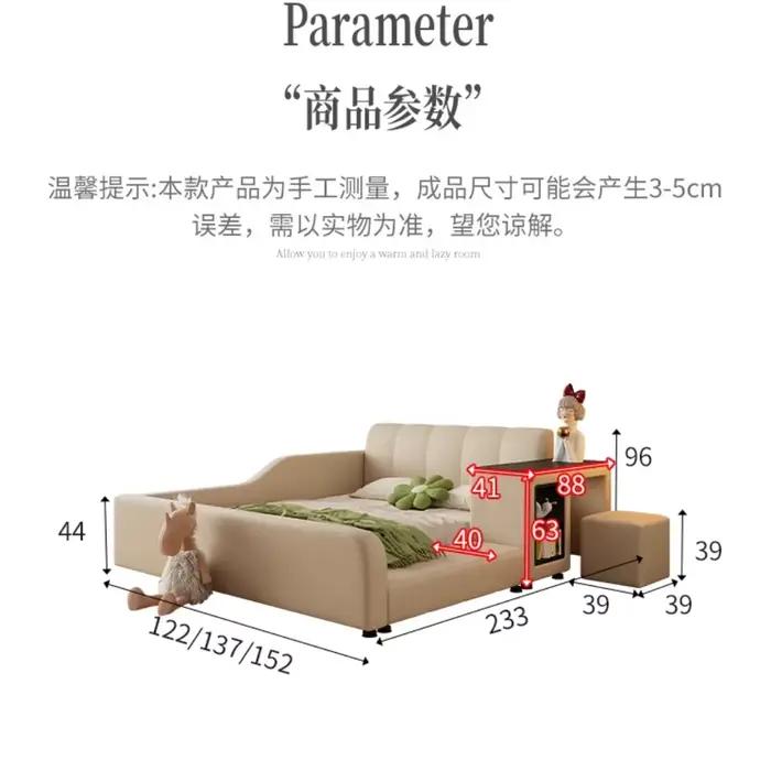 Lit de rangement étanche minimaliste européen pour enfants