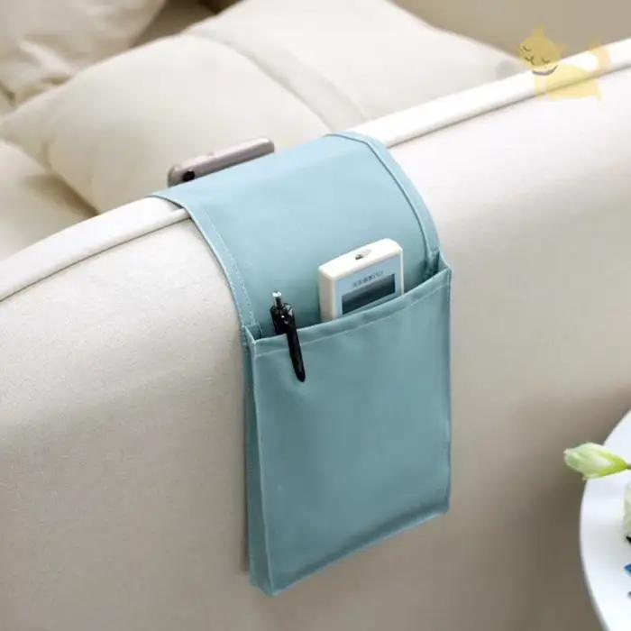 Sac de rangement de chevet en coton lin