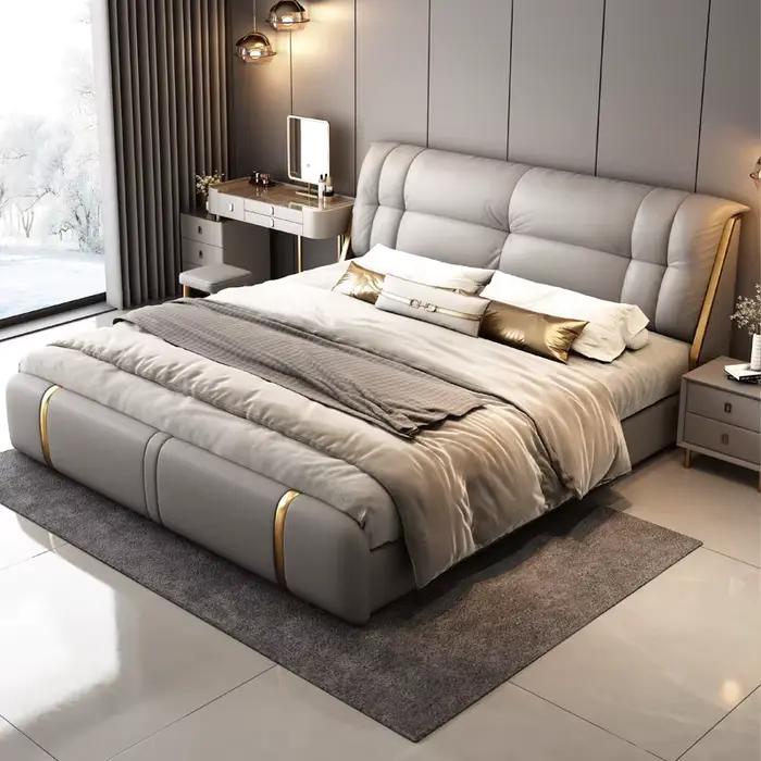 Tête de lit capitonnée de luxe pour lit Queen Size