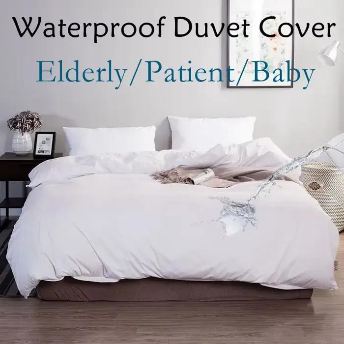 100% housse de couette imperméable literie reine roi housses