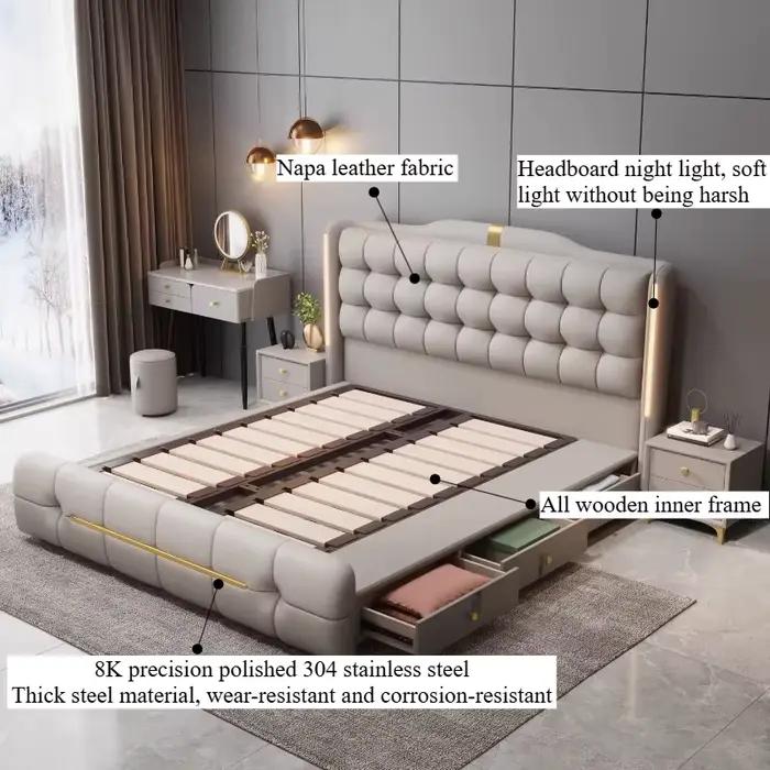 Tête de lit de luxe 180x200cm sans matelas