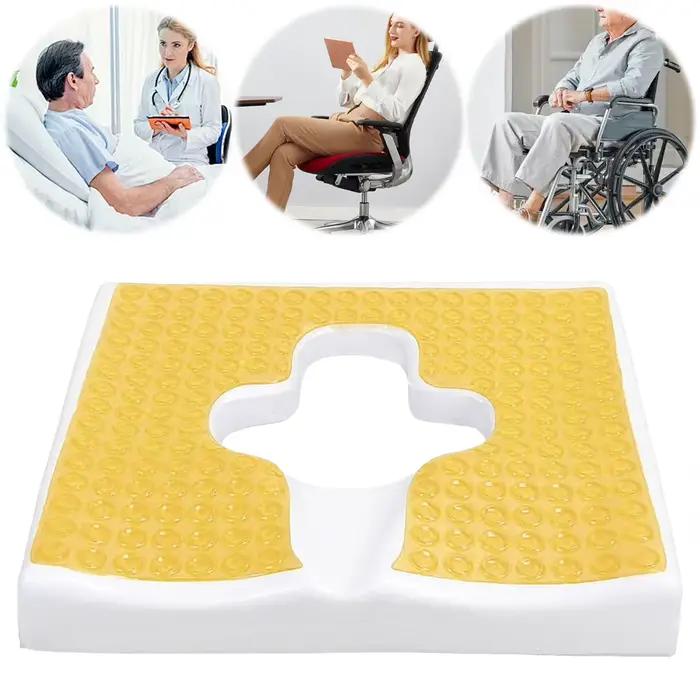 Coussin respirant anti-escarres à ouverture en T