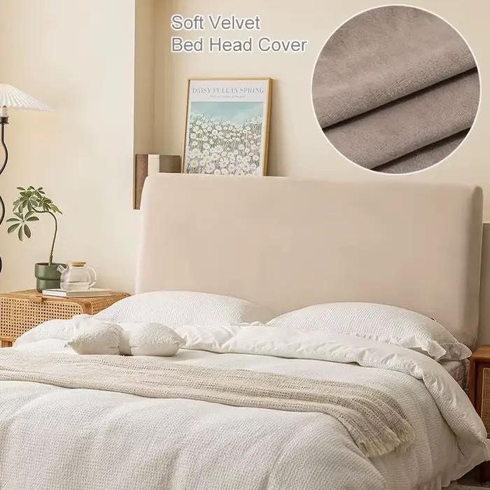 Couvre-tête de lit en velours doux
