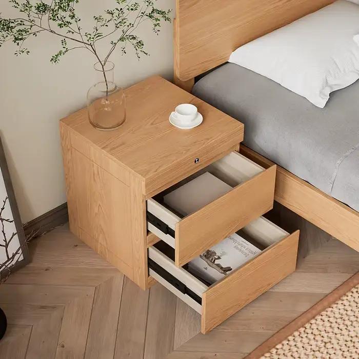 Table de chevet européenne de luxe minimaliste multifonctionnelle avec rangement dissimulé