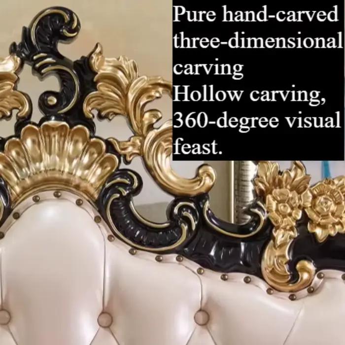 Lit Queen Size de Luxe avec Table de Chevet et Tête de Lit