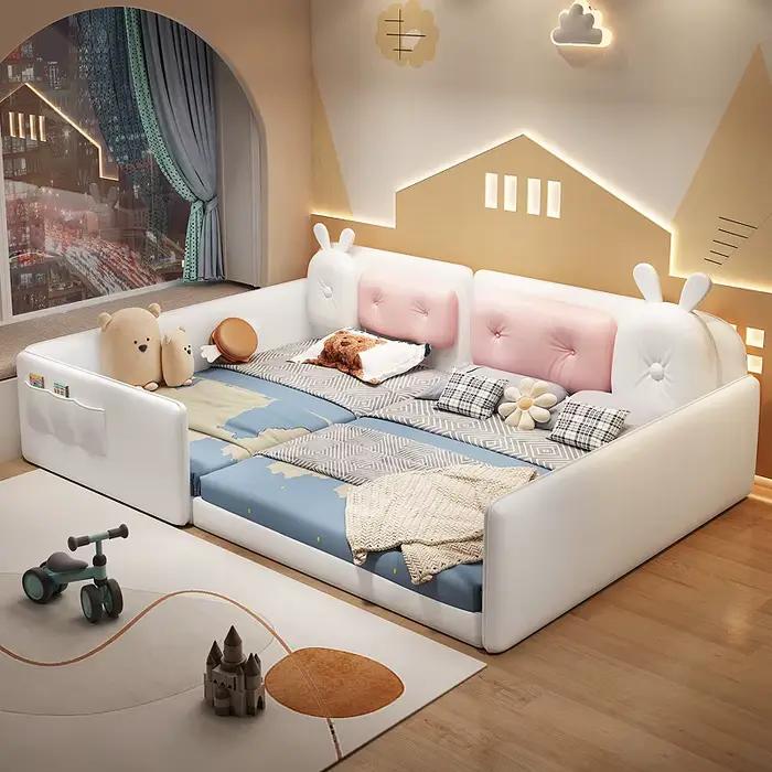 Lit rembourré Unique De luxe Queen Size enfants lit De couchage salon têtes De lit Camas De Matrimonio dortoir meubles De maison