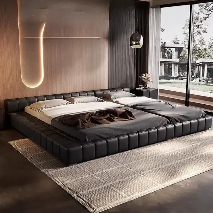 Cadres rembourrés rangement de lit minimaliste européen lit fantaisie filles luxe tête de lit Muebles Para El Hogar meubles de maison