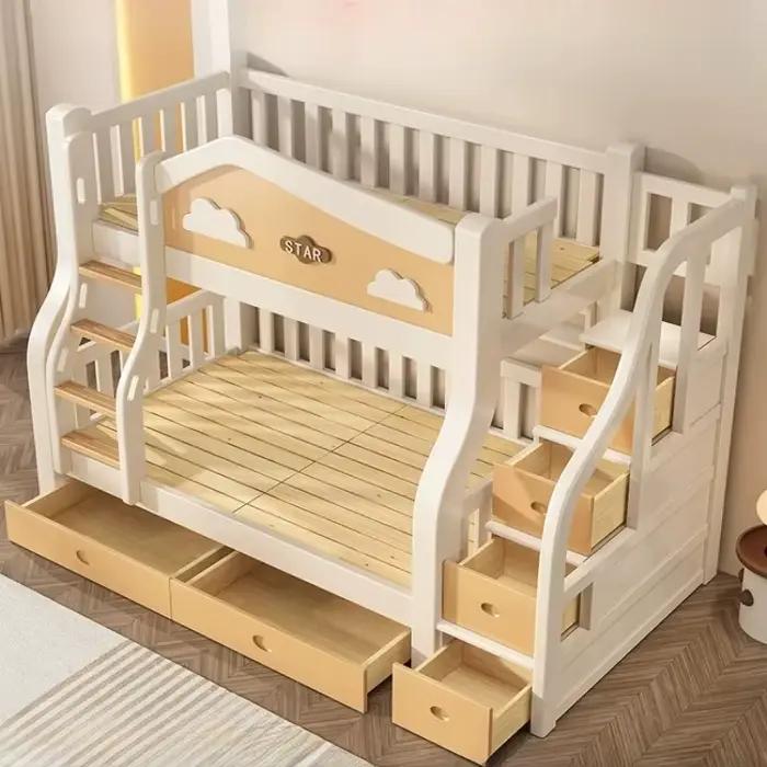 Lit superposé de luxe en bois avec cadre