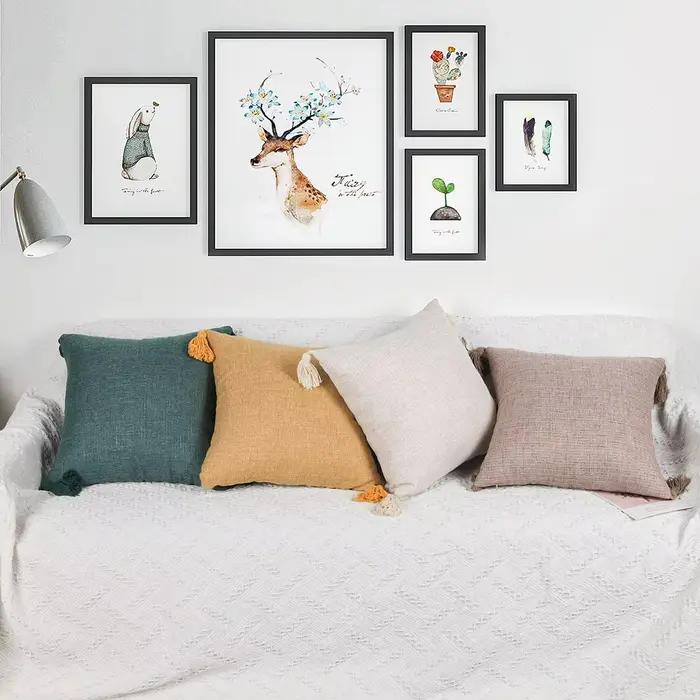 Oreiller/housses de coussin en lin massif