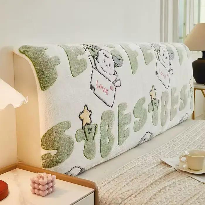 Housse de tête de lit en molleton de lait épais de haute qualité