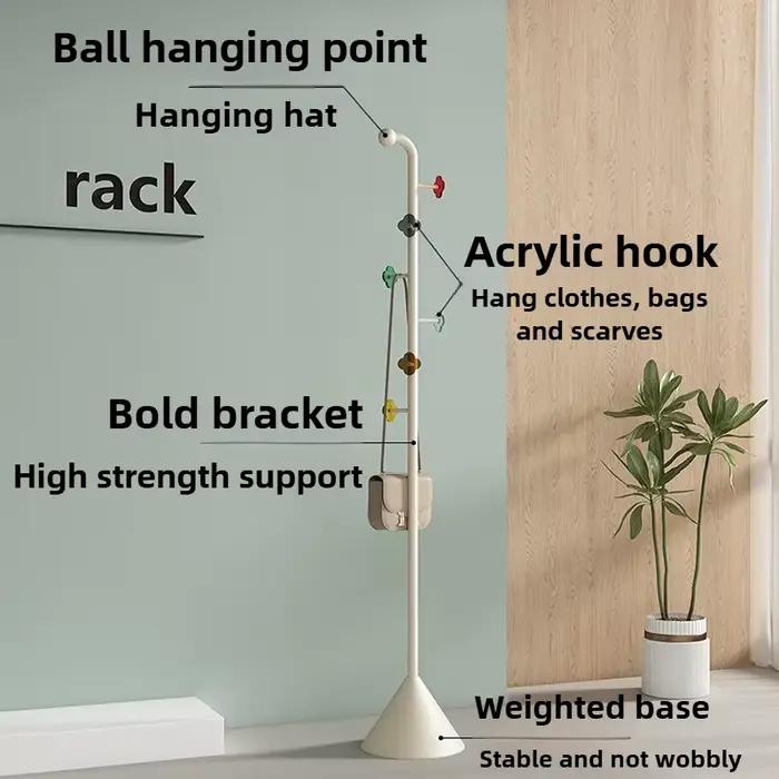 Support de chambre à coucher porte-manteau Dressing salon porte-vêtements Hall d'entrée coin plancher