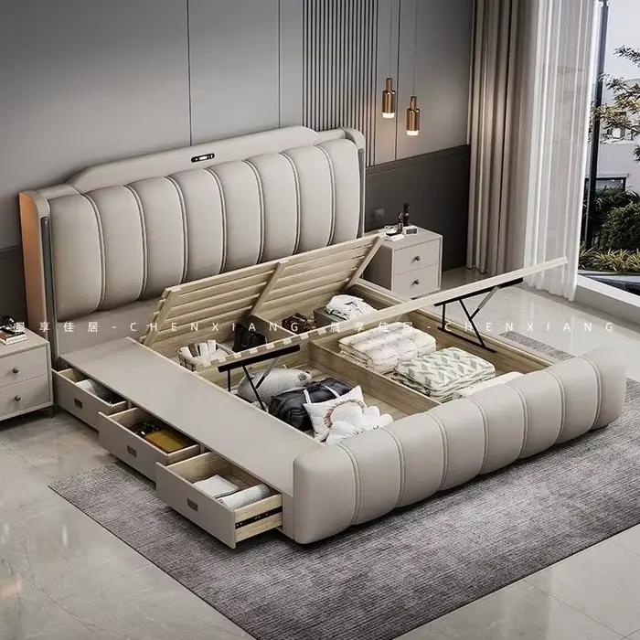 Chambres uniques lits cadre tête De lit moderne luxe