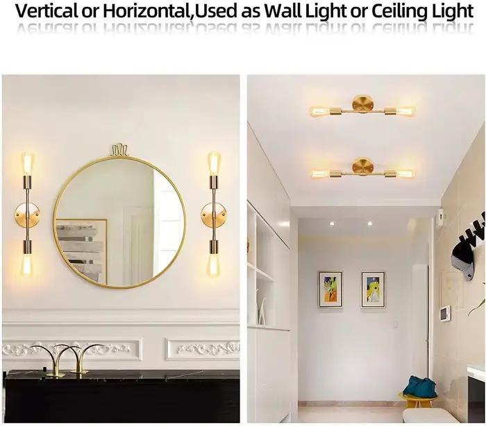 2 têtes appliques décor moderne nordique luminaires muraux couloir allée pour salon salle de bain éclairage intérieur