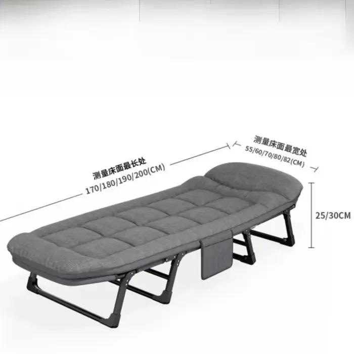 Lit simple pliant en fer avec matelas