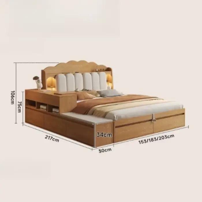 Lits de chambre japonais uniques de style loft 180x200