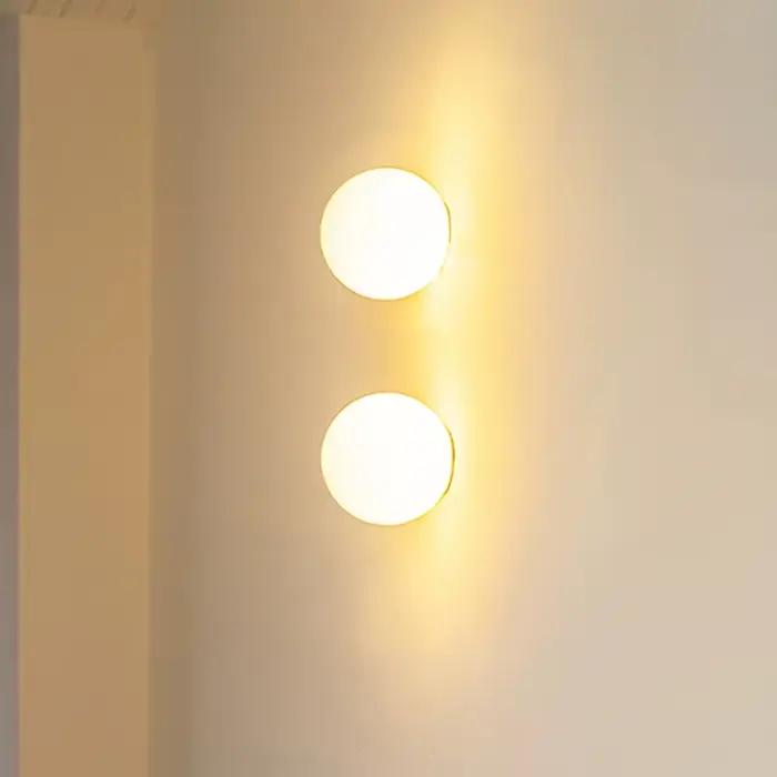 Lampe boule de verre moderne chambre chevet appliques 110V 220V applique murale ronde