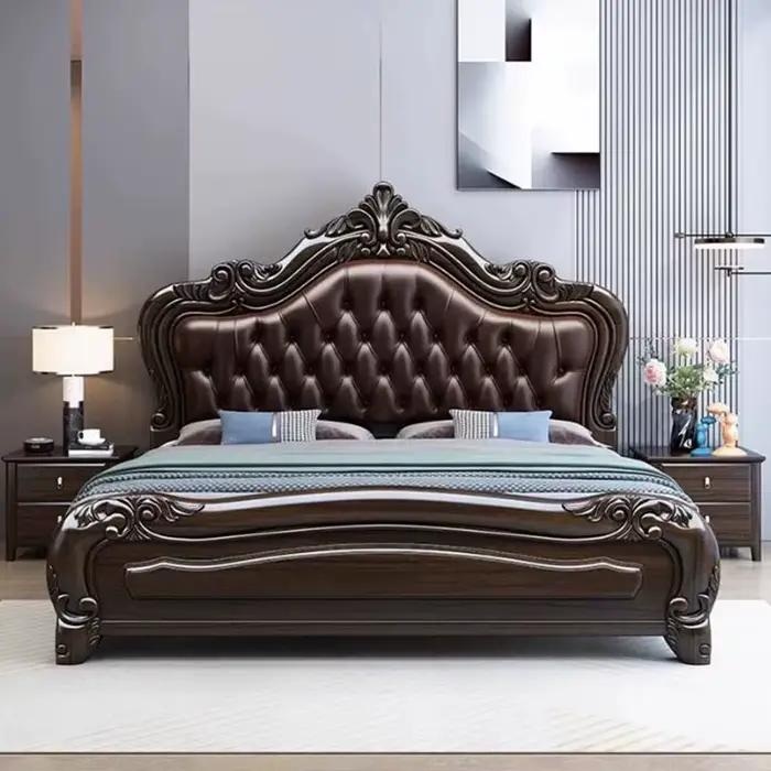Lit King Size Moderne de Luxe avec Rangement