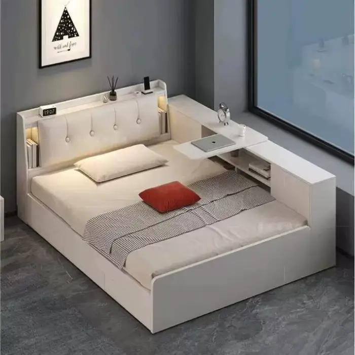 Lits de chambre japonais style loft 180x200 Queen avec rangement unique