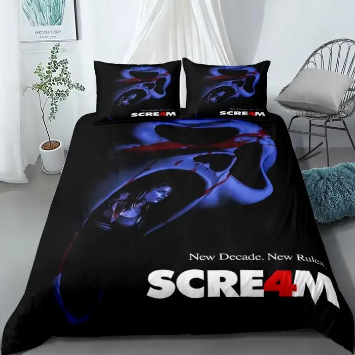 Ensemble de housse de lit en lin Scream Horror Night 202 lon