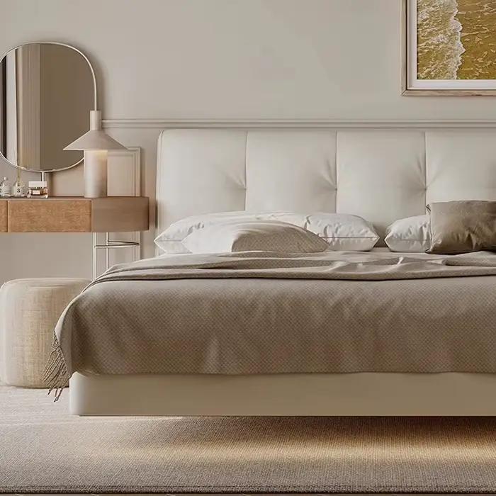 Lit souple en cuir véritable