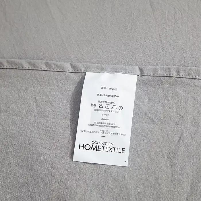 Drap de lit plat en pur coton pour couple