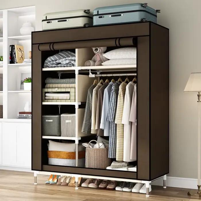 Armoire Portable avec 6 Étagères Suspendues