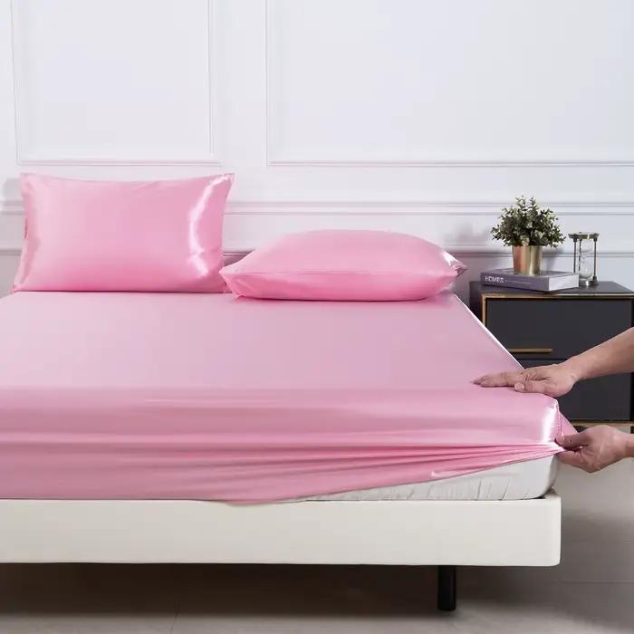 Ensemble de draps-housses de couleur unie