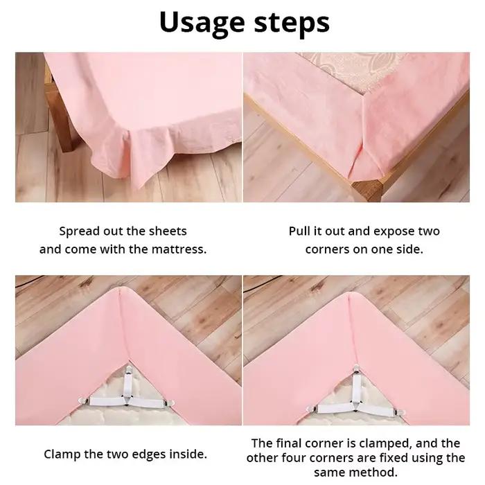 Attaches élastiques pour drap de lit