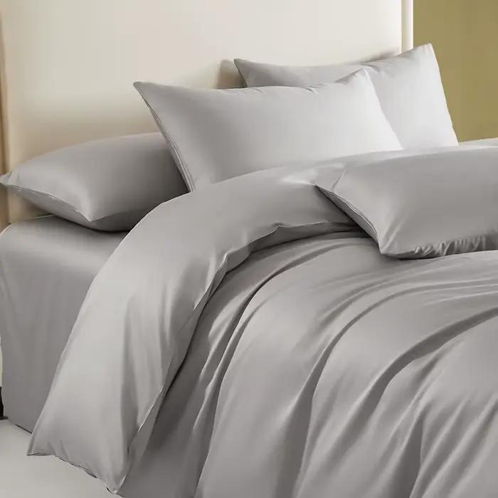 Housse de couette gris clair