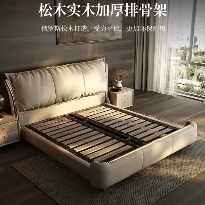 Meubles de chambre à coucher : Cadres de lit double italiens simples