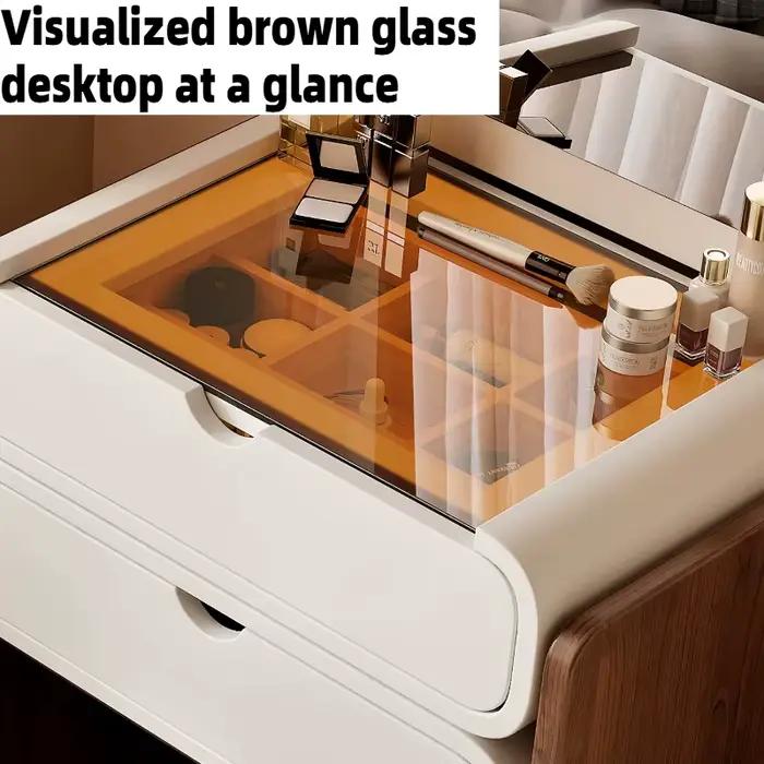 Coiffeuse de luxe avec miroir relevable 60 cm