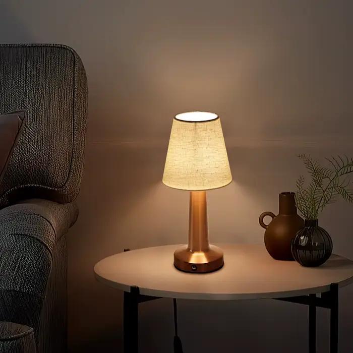 Lampe de Table LED avec abat-jour en tissu