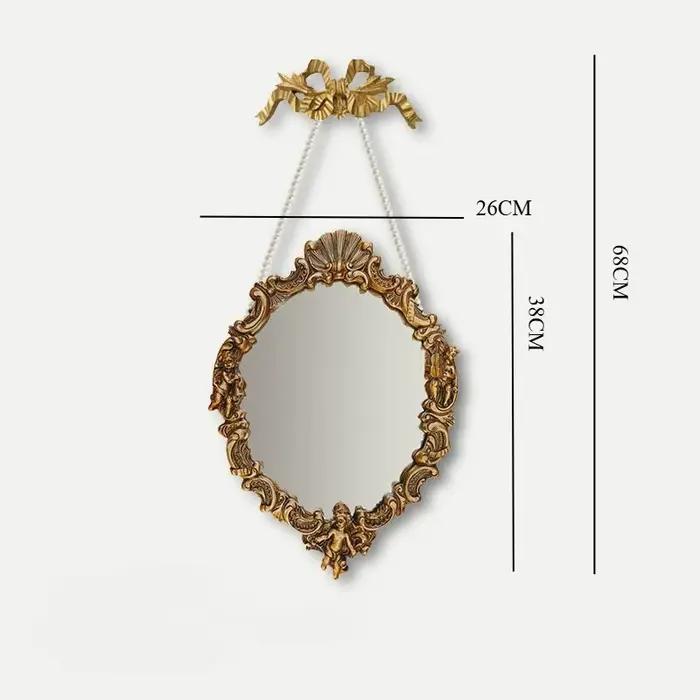 Miroir de maquillage sculpté de luxe léger