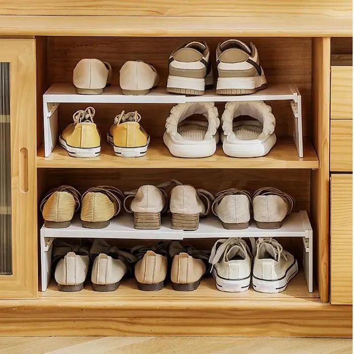 Étagère de rangement extensible et empilable pour armoire