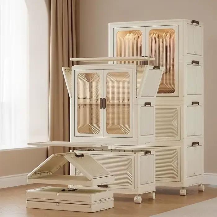 Boîte empilable armoire grand support moderne organisateur de chambre