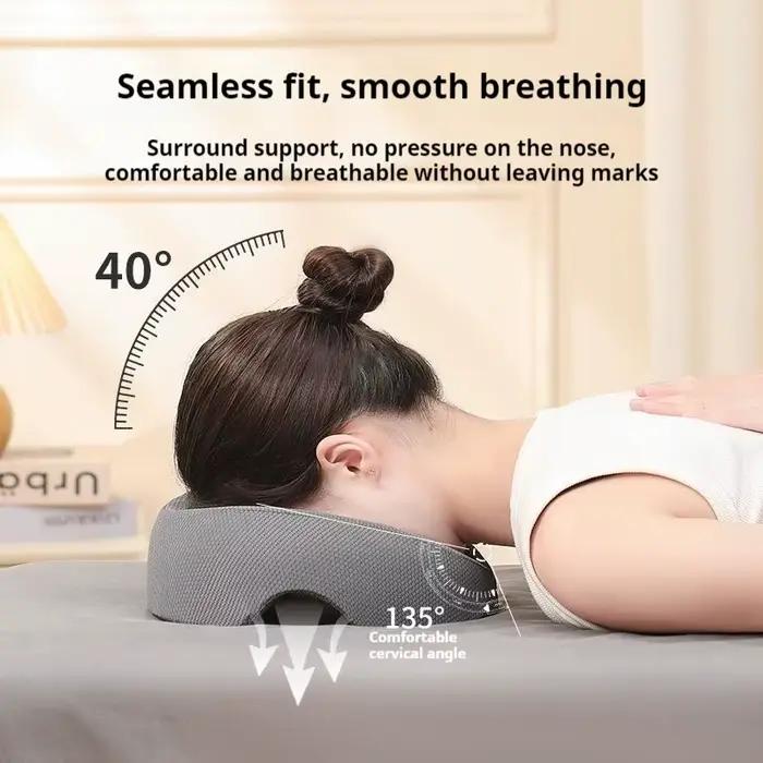 Oreiller ergonomique pour le visage