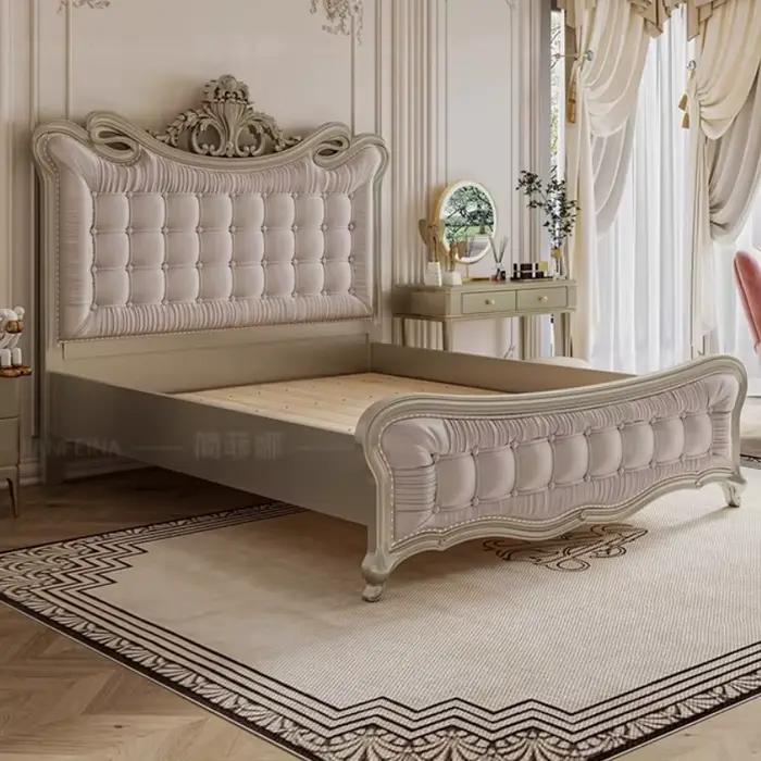 Lecture lit Double luxe nordique jambes couchage Table d'appoint lit salon enfants cadre Muebles Para dortoir chambre meubles