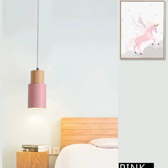 GEW moderne nordique bois chevet suspension E27 lampe suspendue intérieur chambre décor AC110V 220V luminaire