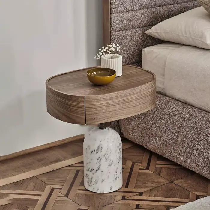 Table de chevet de luxe légère avec tiroirs