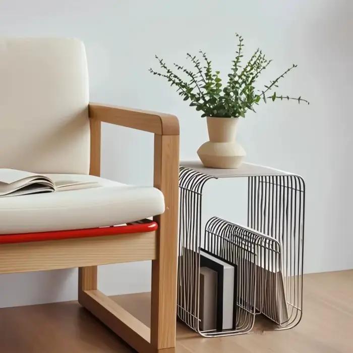 Table basse scandinave moderne en métal