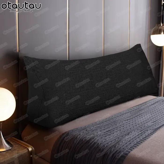 King Size coton lin Triangle dos housse de coussin lit tête de lit dossier longue taie d'oreiller canapé literie Tatami décor à la maison