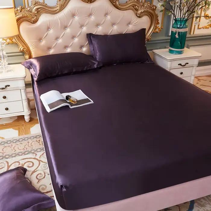 Drap-housse en Satin, couleur unie