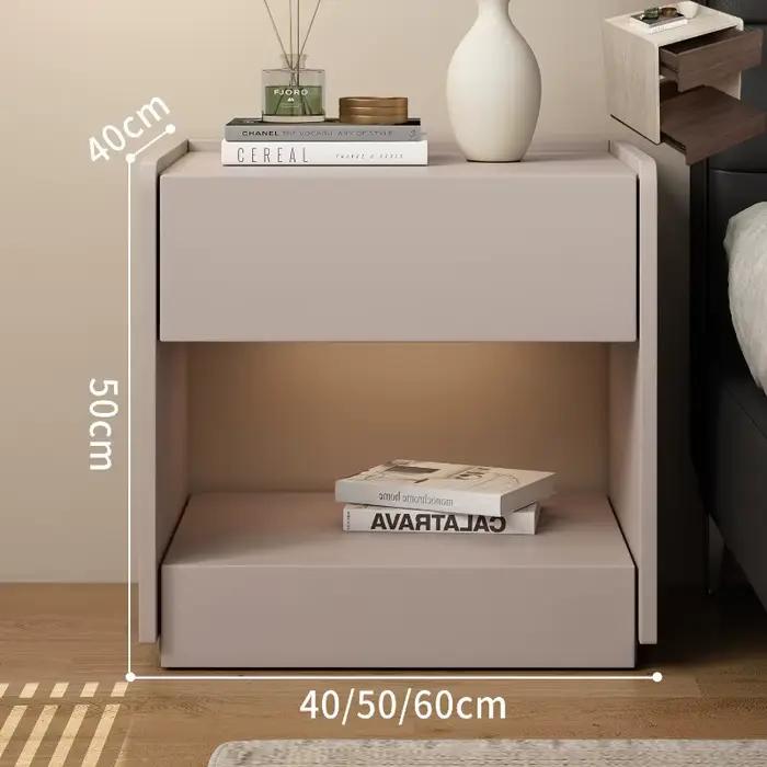 Table de Chevet Tendance Nordique Luxe Moderne Vintage avec Rangement et Présentoir Esthétique – Meuble de Chambre