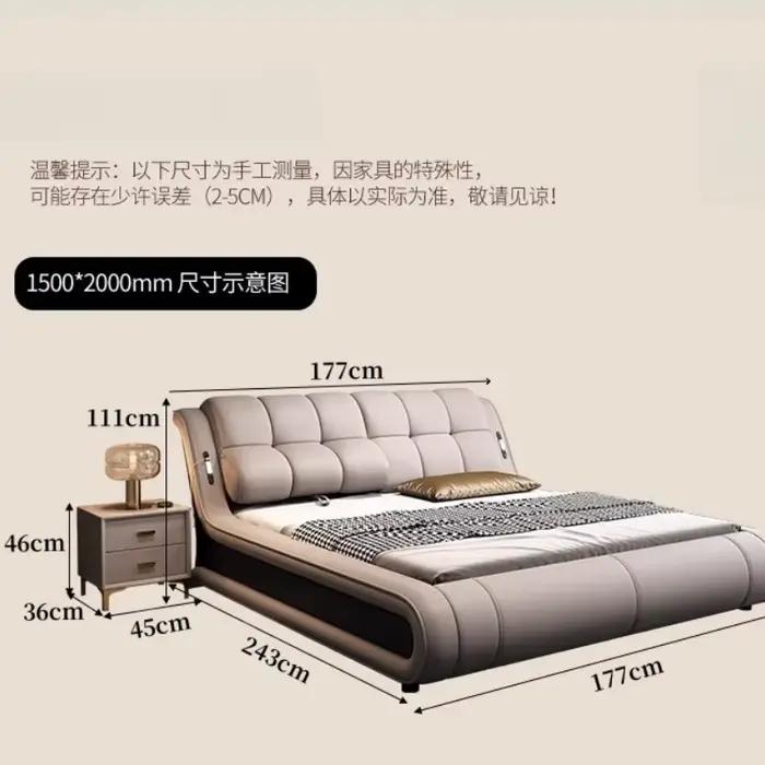 Design chambre lit esthétique cadres uniques modernes têtes de lit Double King Size Queen Muebles Para El Hogar accessoires pour la maison
