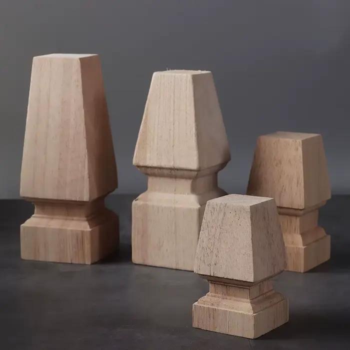 Pieds de meuble en bois naturel