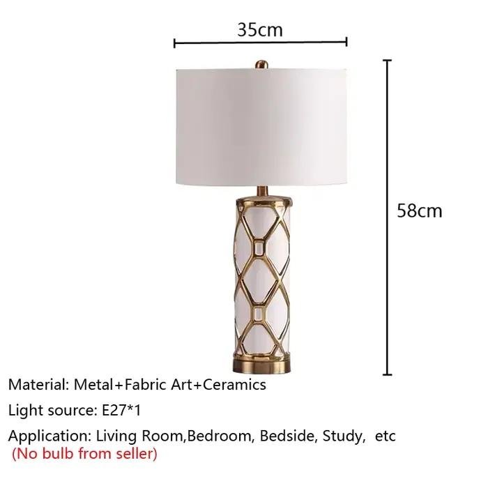 Lampe de bureau en céramique postmoderne nordique de luxe