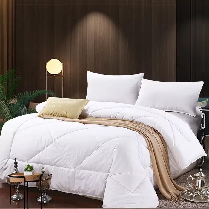 Juste de Couette Blanche en 100% Coton pour Lit d'Été