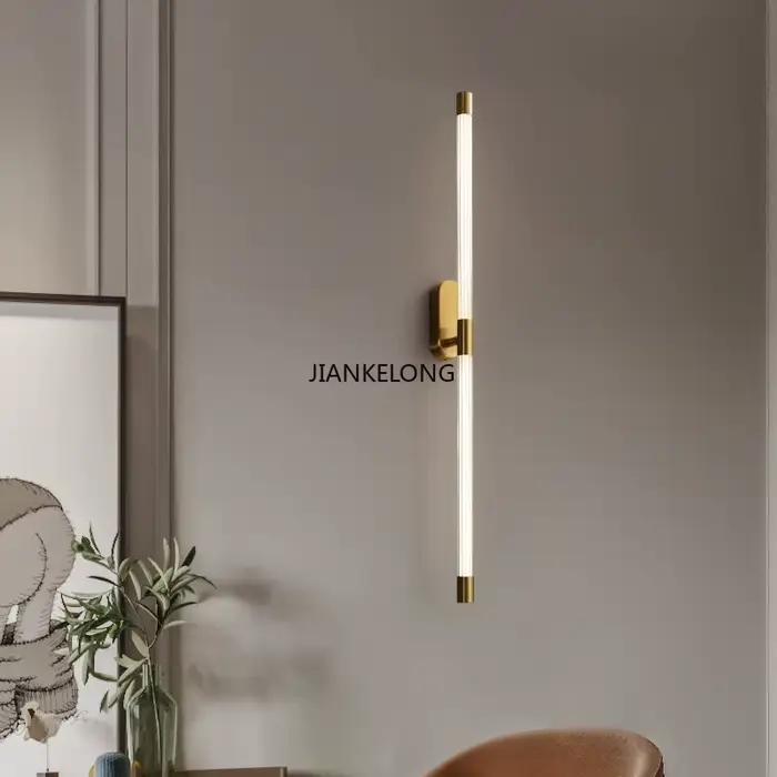 Lampe murale de chevet minimaliste longue pour chambre à coucher