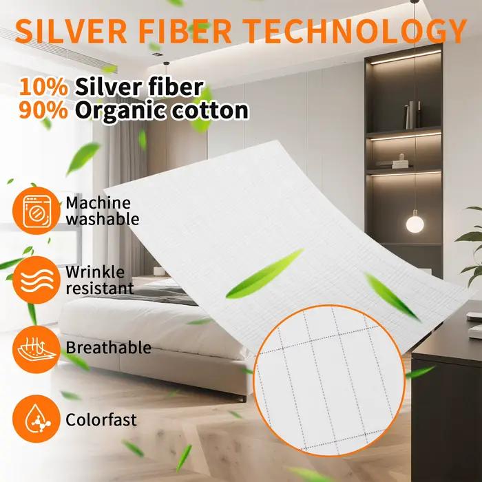 Drap de mise à la terre 90% coton biologique et 10% fibre d'argent pur