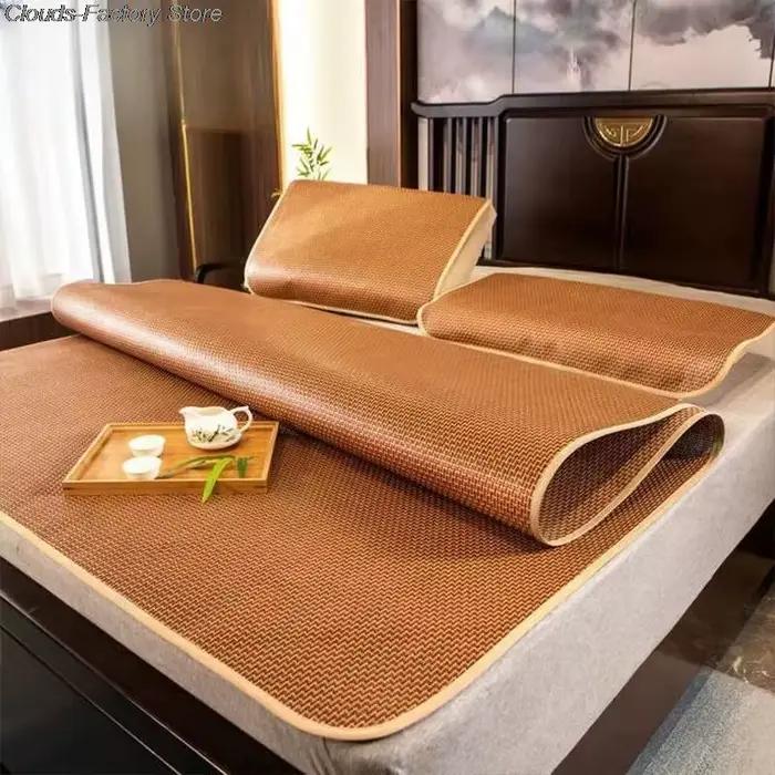 Matelas d'été en rotin de bambou pour bébé adulte